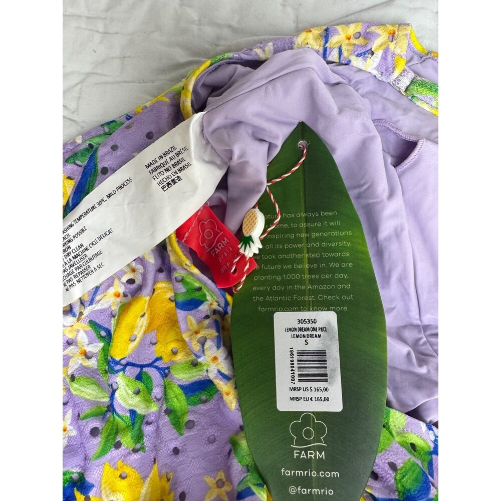Farm Rio One Piece Swim Suit, Cheeky, Small, New! Retail $165 - Picture 5 of 7